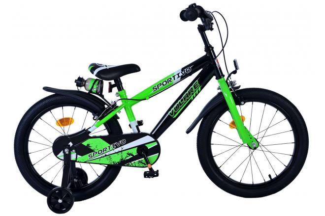 Load image into Gallery viewer, Volare sportivo kinderfiets - jongens - 18 inch - groen zwart - twee handremmen
