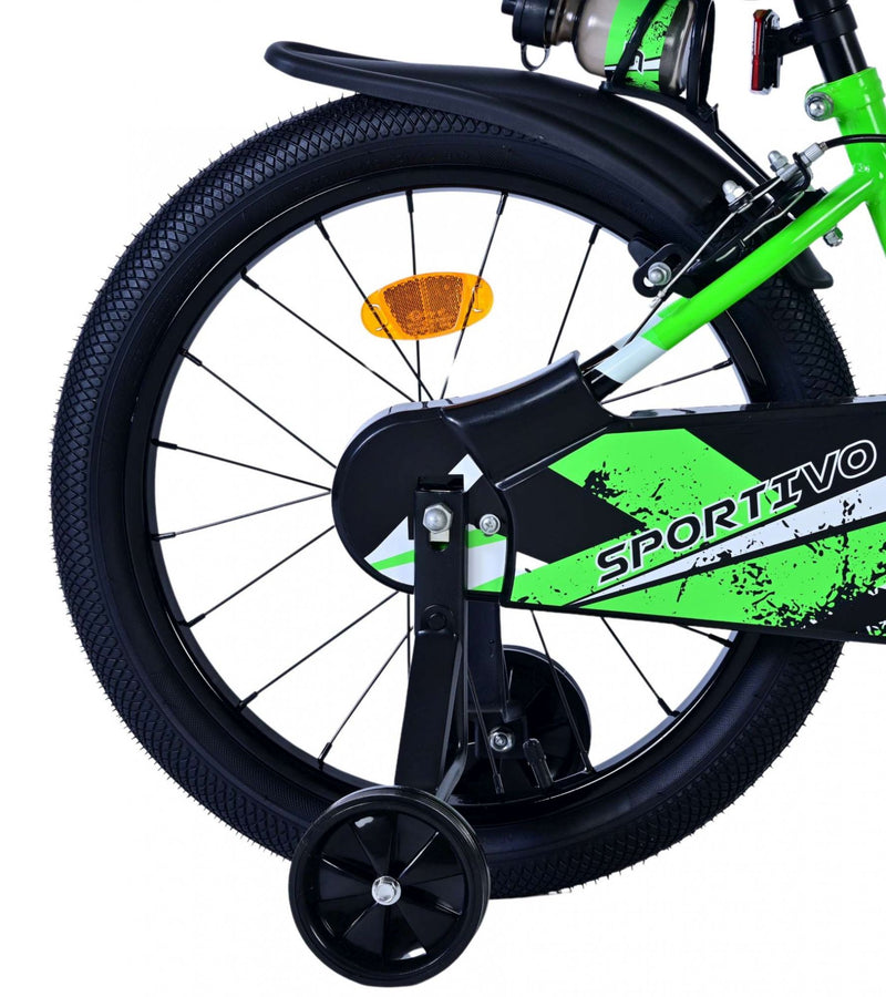 Load image into Gallery viewer, Volare sportivo kinderfiets - jongens - 18 inch - groen zwart - twee handremmen
