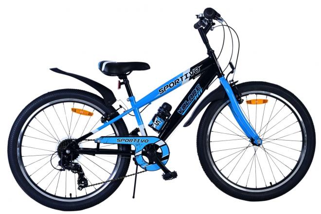 Load image into Gallery viewer, Volare sportivo kinderfiets - jongens - 24 inch - 7 speed - zwart blauw
