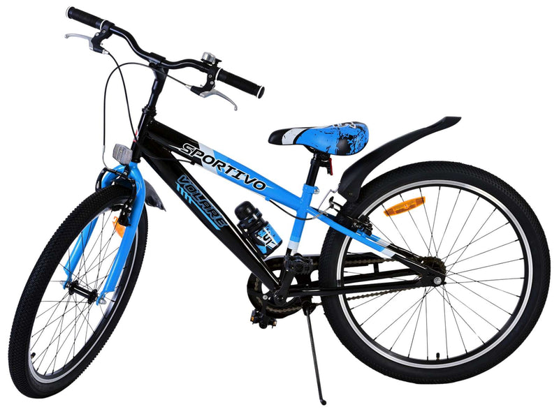 Load image into Gallery viewer, Volare sportivo kinderfiets - jongens - 24 inch - zwart blauw - twee handremmen
