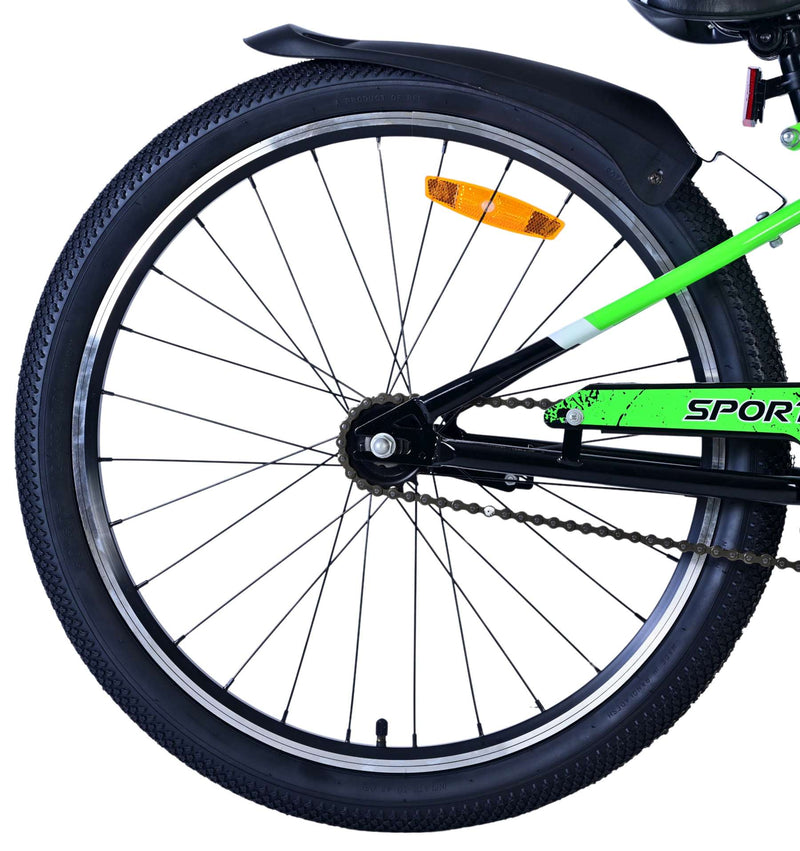 Load image into Gallery viewer, Volare sportivo kinderfiets - jongens - 24 inch - zwart groen
