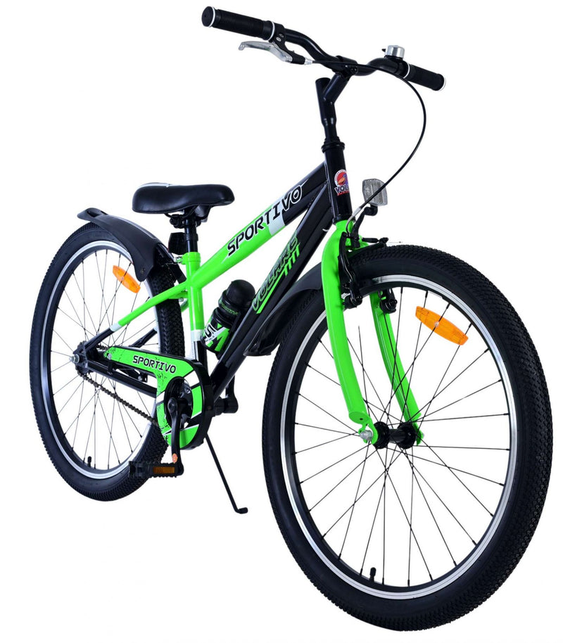 Load image into Gallery viewer, Volare sportivo kinderfiets - jongens - 24 inch - zwart groen

