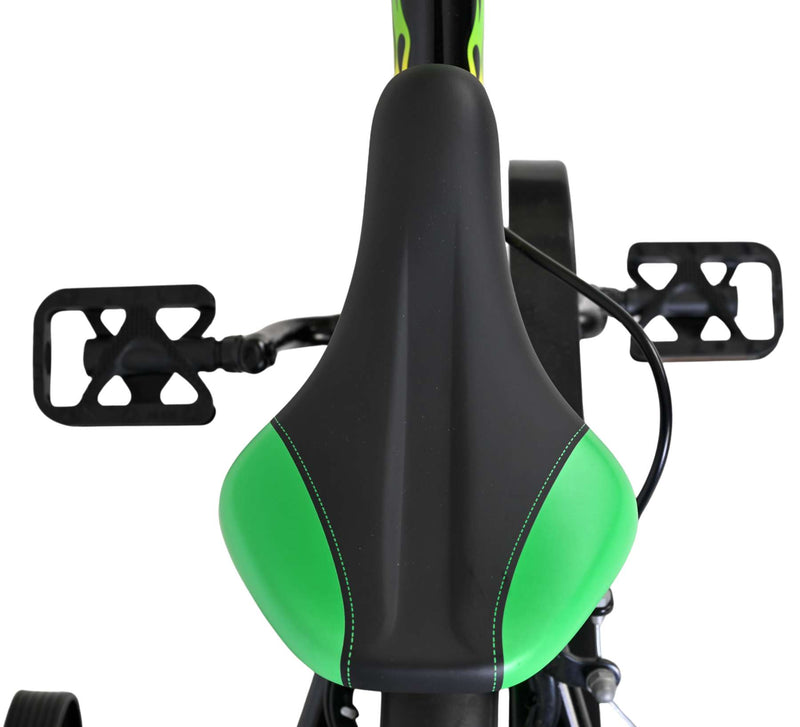 Afbeelding laden in galerijviewer, Volare strike kinderfiets - jongens - 12 inch - zwart groen - twee handremmen
