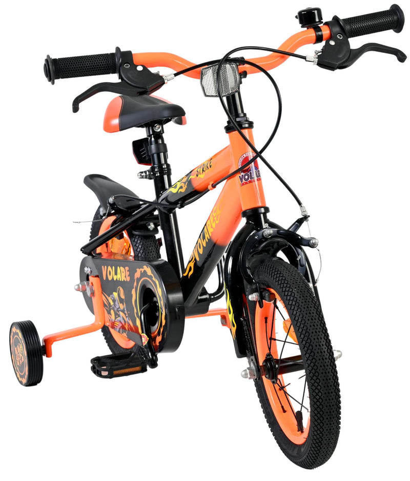 Chargez l'image dans la visionneuse de la galerie, Volare strike kinderfiets - jongens - 12 inch - zwart oranje - twee handremmen
