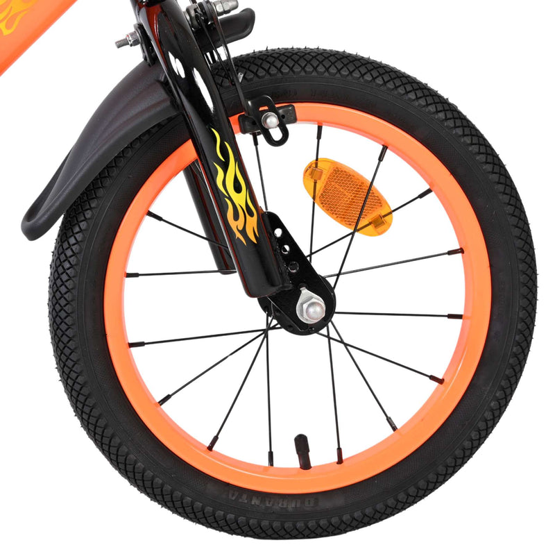 Chargez l'image dans la visionneuse de la galerie, Volare strike kinderfiets - jongens - 14 inch - zwart oranje

