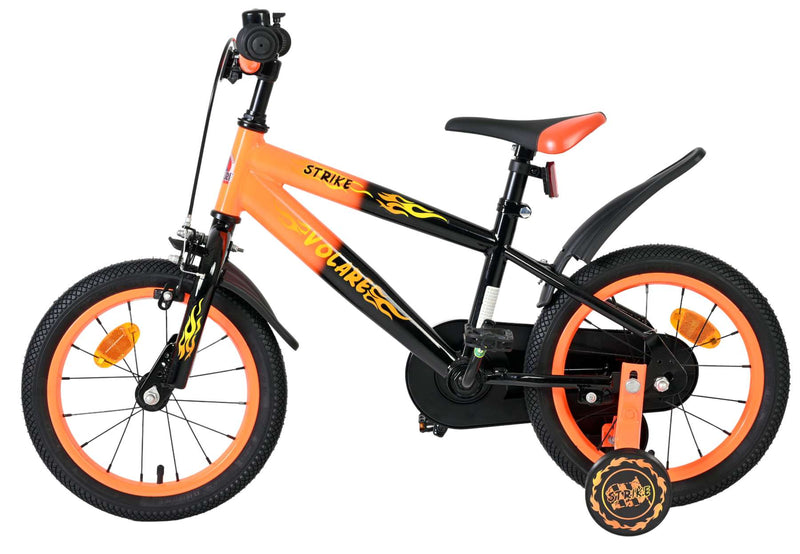 Chargez l'image dans la visionneuse de la galerie, Volare strike kinderfiets - jongens - 14 inch - zwart oranje
