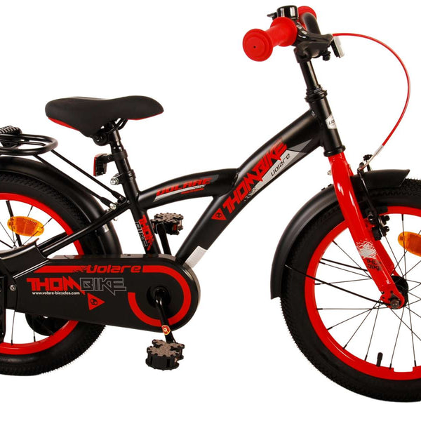 Volare Thombike Kinderfiets - Jongens - 16 inch - Zwart Rood