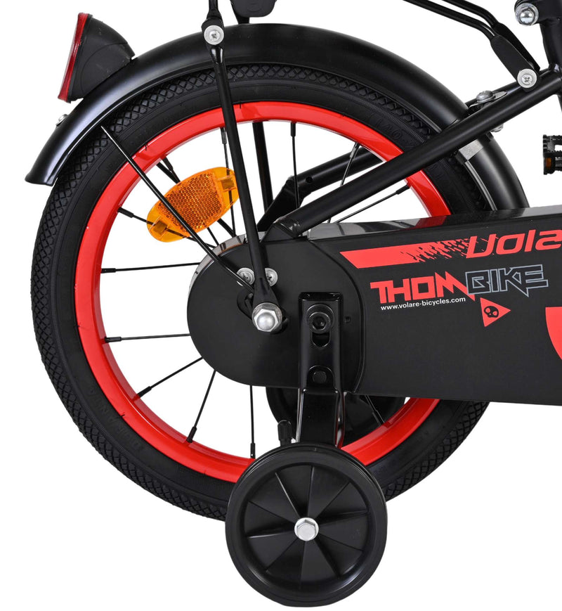 Load image into Gallery viewer, Volare thombike kinderfiets - jongens - 14 inch - zwart rood
