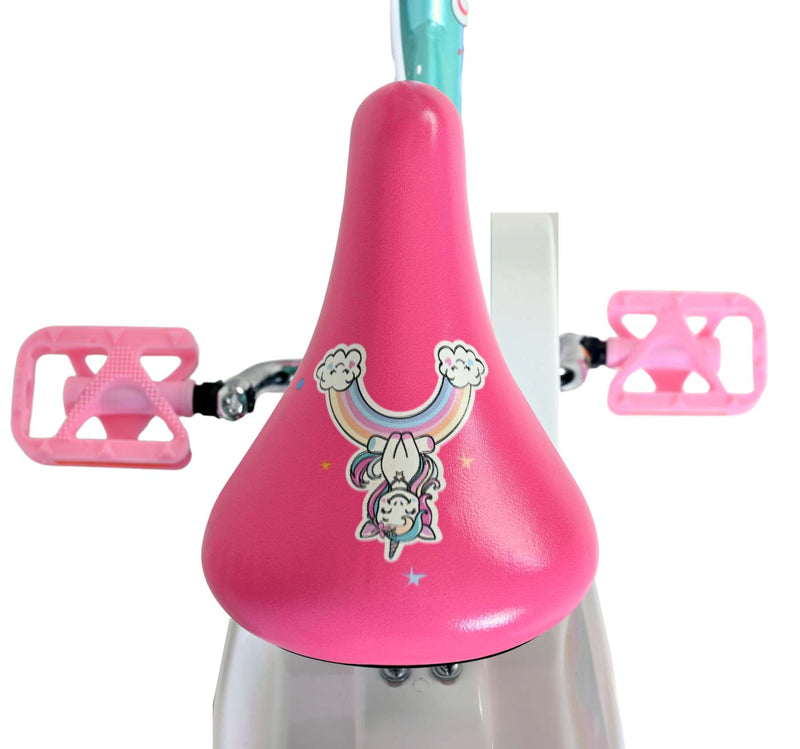 ギャラリービューアに画像をロードする, Volare unicorn kinderfiets - meisjes - 12 inch - groen - twee handremmen
