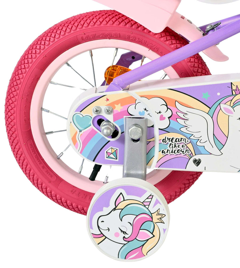 Load image into Gallery viewer, Volare unicorn kinderfiets - meisjes - 12 inch - paars
