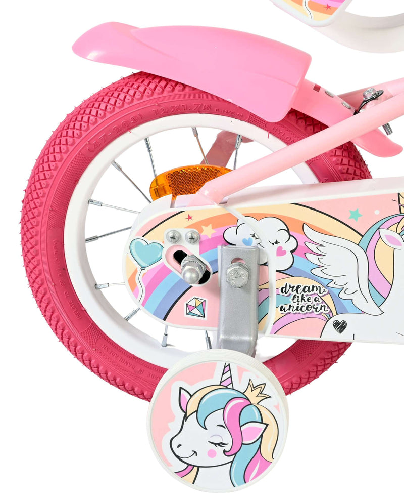 Load image into Gallery viewer, Volare unicorn kinderfiets - meisjes - 12 inch - roze
