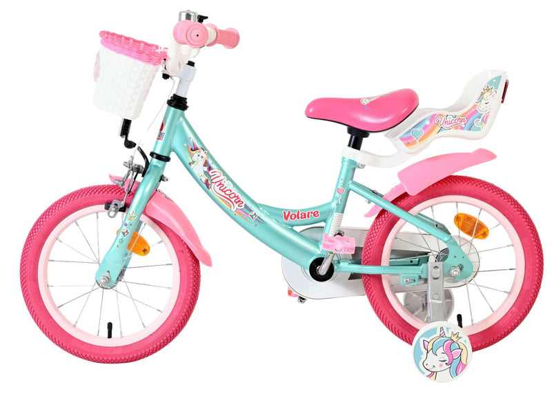 Afbeelding laden in galerijviewer, Volare unicorn kinderfiets - meisjes - 14 inch - groen

