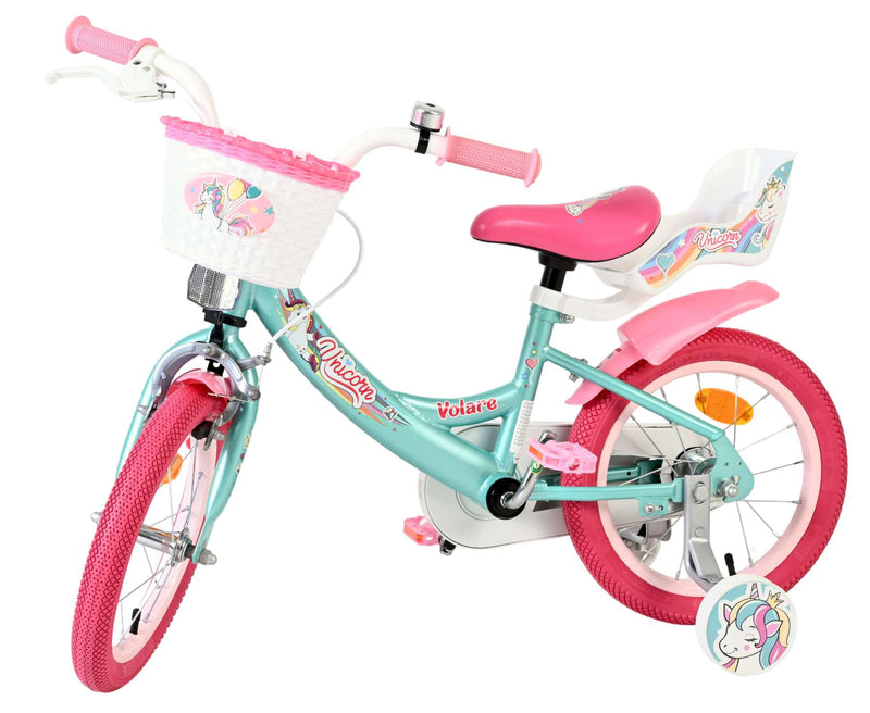 Afbeelding laden in galerijviewer, Volare unicorn kinderfiets - meisjes - 14 inch - groen
