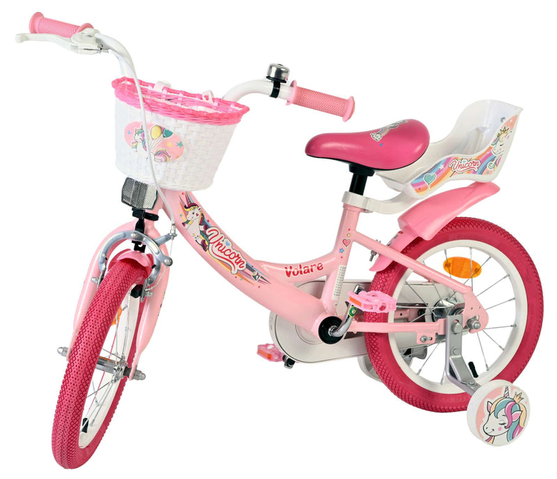 Load image into Gallery viewer, Volare unicorn kinderfiets - meisjes - 14 inch - roze
