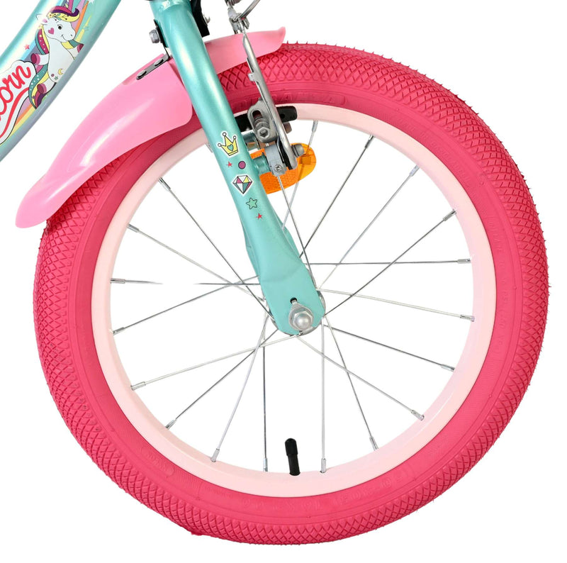 Laden Sie das Bild in Galerie -Viewer, Volare unicorn kinderfiets - meisjes - 16 inch - groen

