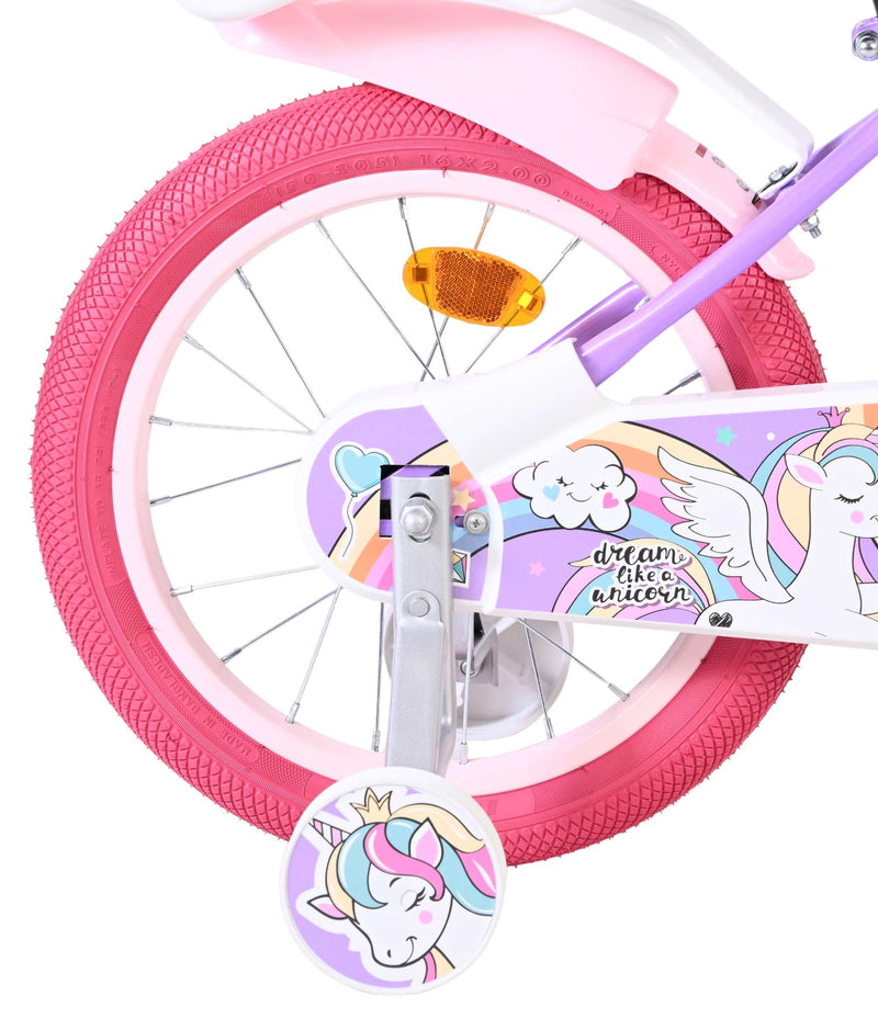 Load image into Gallery viewer, Volare unicorn kinderfiets - meisjes - 16 inch - paars
