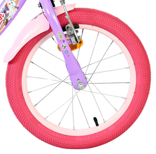 Volare unicorn kinderfiets - meisjes - 16 inch - paars