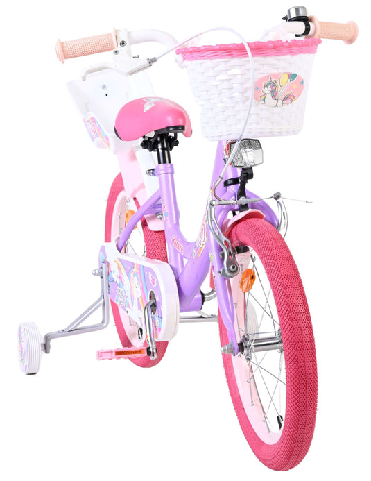 Volare unicorn kinderfiets - meisjes - 16 inch - paars