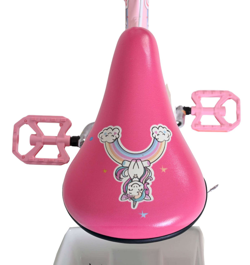 Cargue la imagen en el visor de la galería, Volare unicorn kinderfiets - meisjes - 16 inch - roze - twee handremmen
