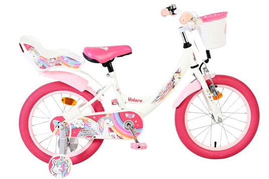 Volare unicorn kinderfiets - meisjes - 16 inch - wit