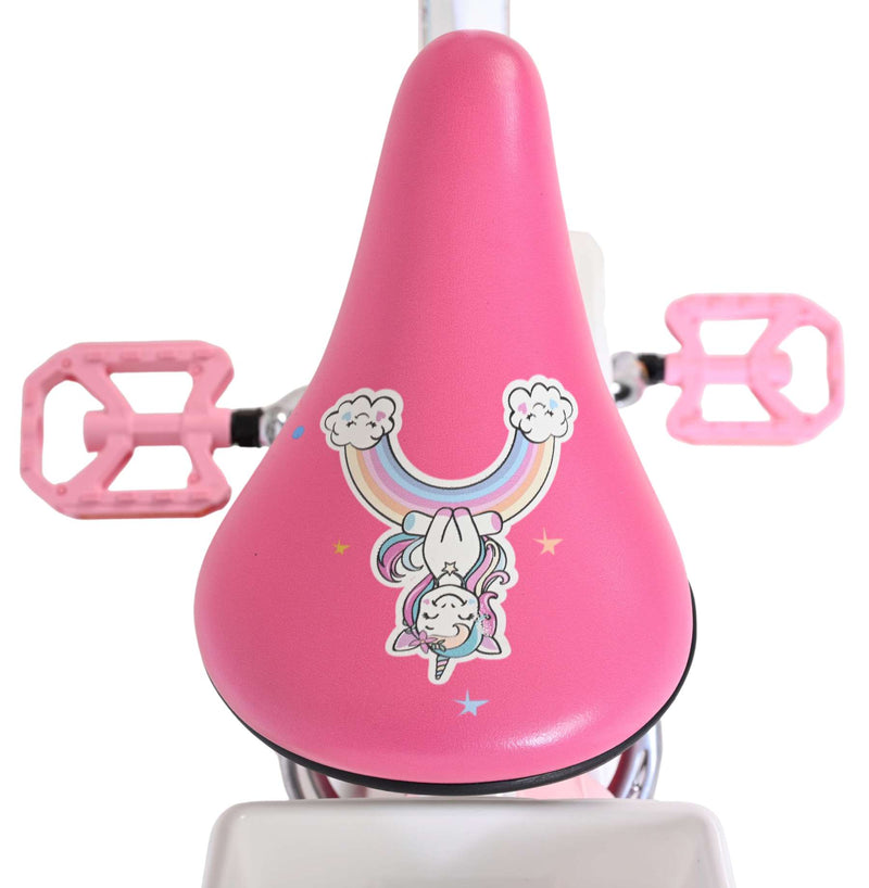 Laden Sie das Bild in Galerie -Viewer, Volare unicorn kinderfiets - meisjes - 16 inch - wit - twee handremmen
