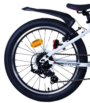 Volare xc race kinderfiets - 20 inch - wit roze - 7 speed
