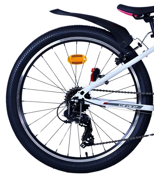 Volare xc race kinderfiets - 24 inch - wit roze - 21 speed
