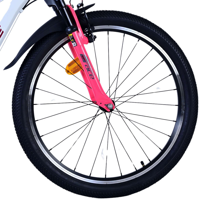 ギャラリービューアに画像をロードする, Volare xc race kinderfiets - 24 inch - wit roze - 21 speed
