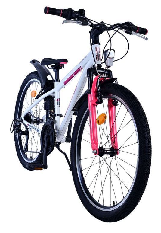 Volare xc race kinderfiets - 24 inch - wit roze - 21 speed