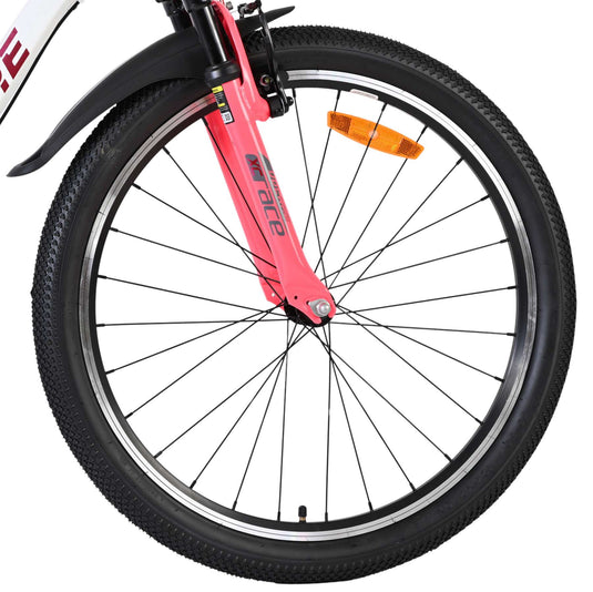 Volare xc race kinderfiets - 24 inch - wit roze - nexus 3