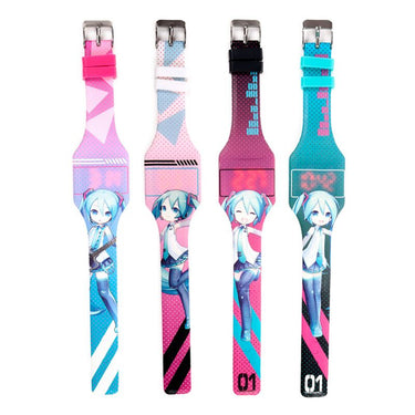 Union hatsune miku digitaal siliconen horloge