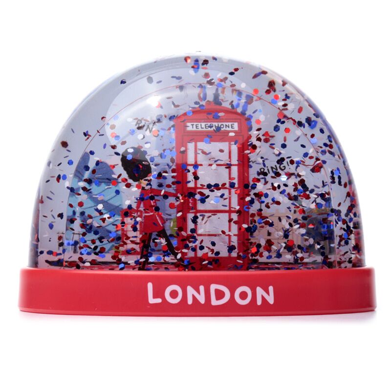 Load image into Gallery viewer, Londen souvenir rode telefooncel koninklijke wachter sneeuwbol m
