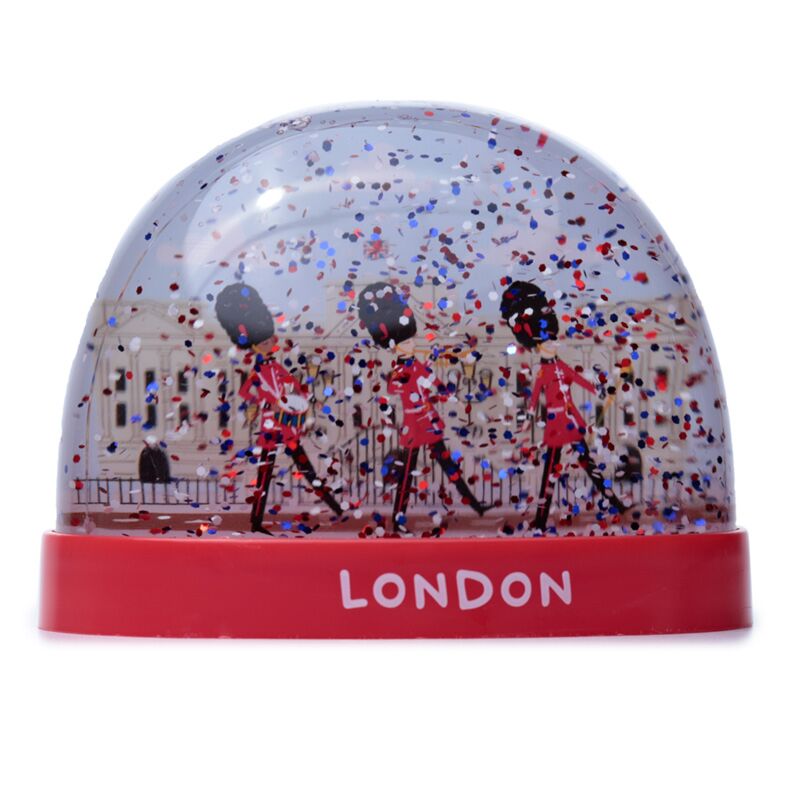 Load image into Gallery viewer, Londen souvenir koninklijke wachter op parade large glitter sneeuwbol
