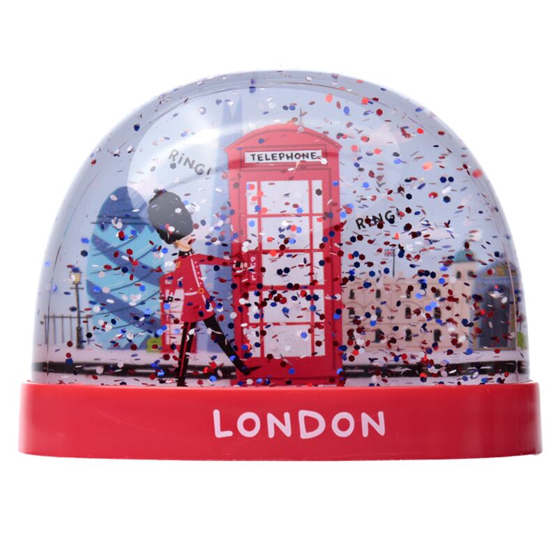Load image into Gallery viewer, Londen souvenir rode telefooncel koninklijke wachter sneeuwbol l
