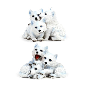 Wolf puppy trio