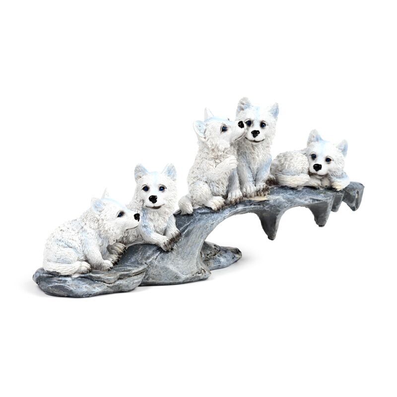 Load image into Gallery viewer, Wolf puppies spelen op rots
