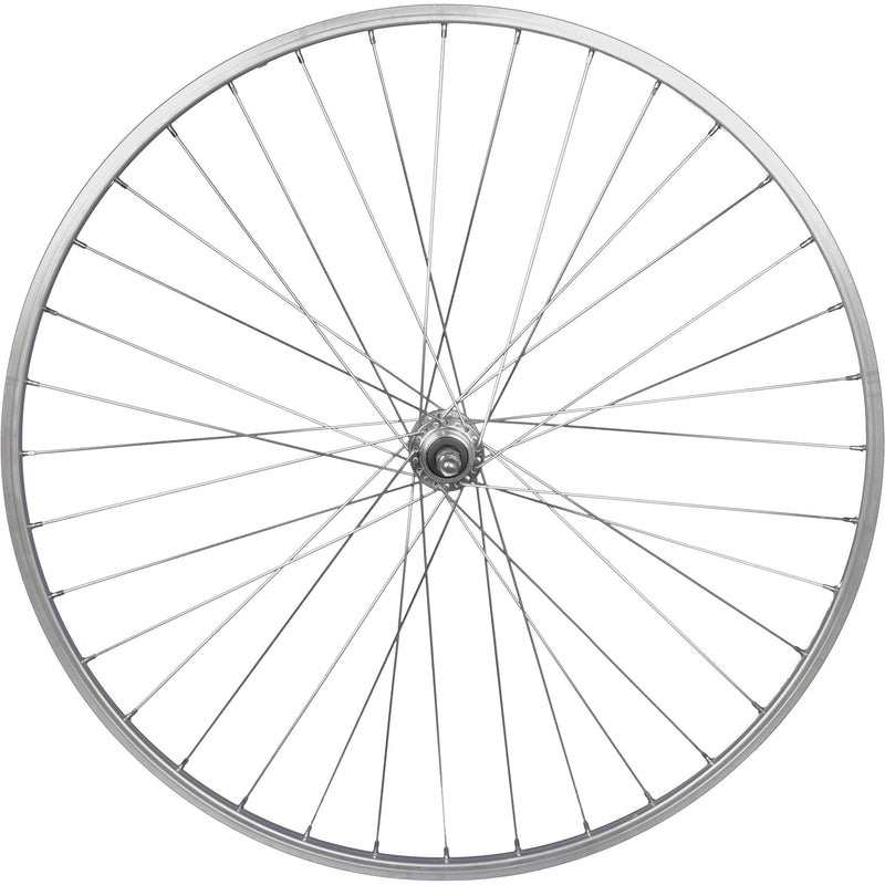 Load image into Gallery viewer, Roland achterwiel p24h 28 36g 7v vaste as alu zilver
