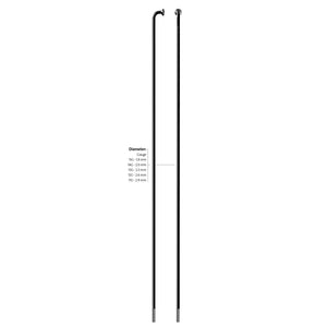Sapim spaak 13-262 leader rvs zwart zonder nippel (100st)