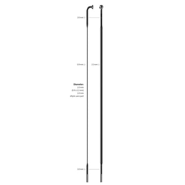 Sapim spaak 14-254 cx-ray plat zilver met nippel (20st)