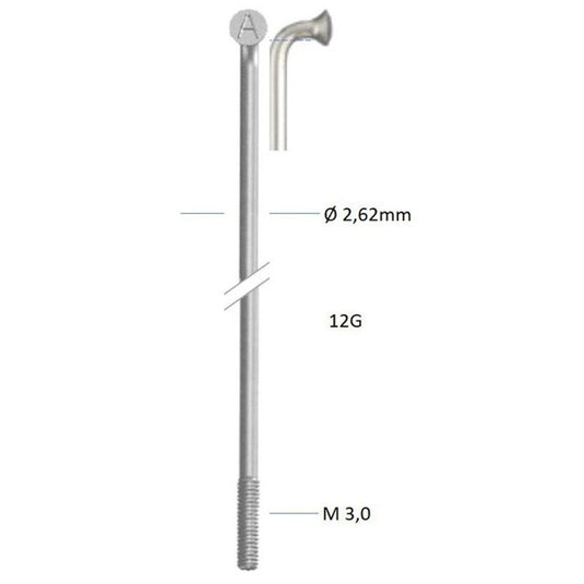 Alpina spaak zink 12-272 zonder nippel zilver (144st)