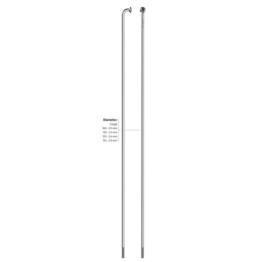 Alpina spaak zink 14-230 zonder nippel zilver (144st)