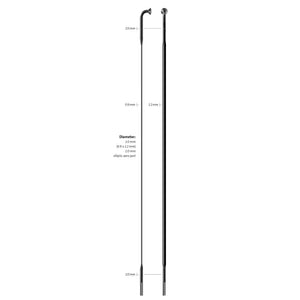 Sapim spaak 14-246 cx-ray plat zwart zonder nippel (100st)