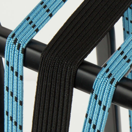 Widek triobinder eye met haak 24+2x12mm zwart babyblauw