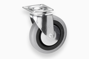Metafranc zwenkwiel 100mm rubber gr w - wu0800670