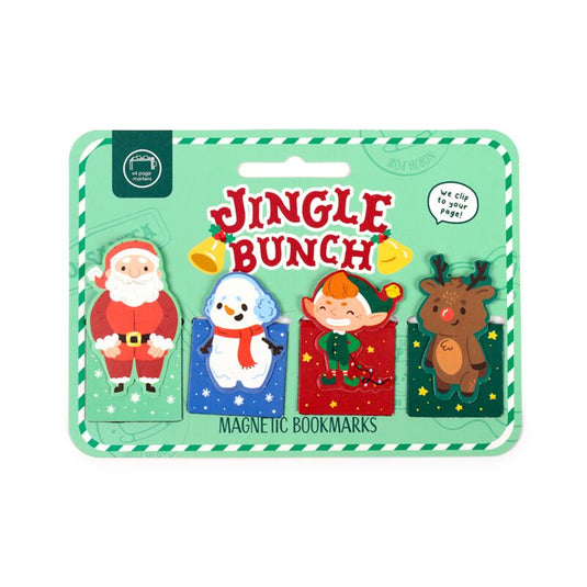 Jingle kerstmis magnetische boekenlegger set