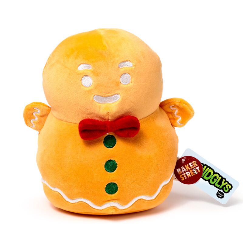 Load image into Gallery viewer, Pluche squidglys baker street kerstmis gemberbrood man
