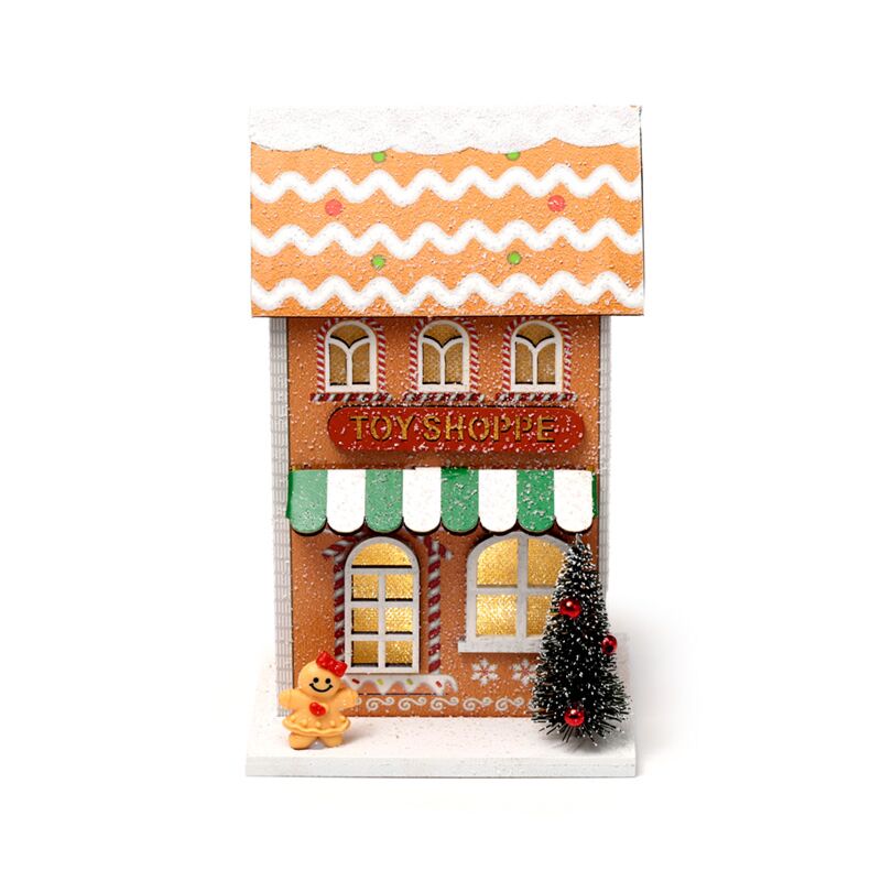 Load image into Gallery viewer, Gemberbrood speelgoed kerstmis huis led decoratie
