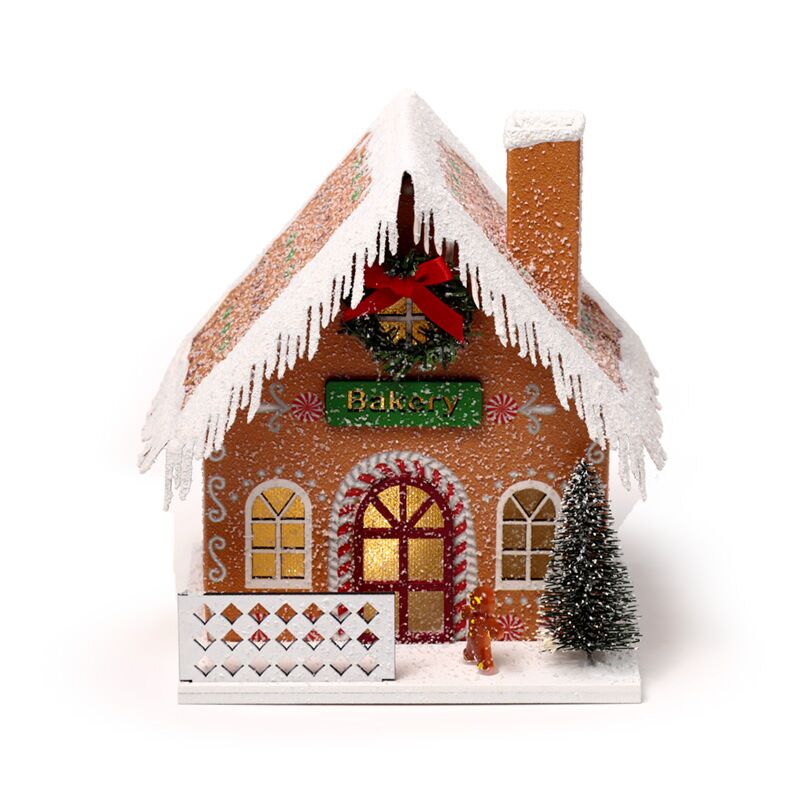 Load image into Gallery viewer, Gemberbrood bakker kerstmis huis led decoratie
