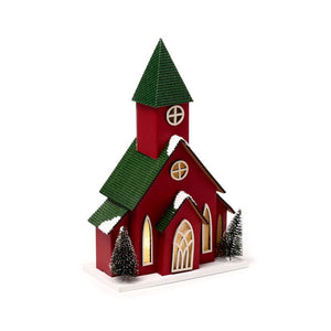 Kerstmis kerk led decoratie
