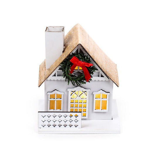 Winter wonderland kerstmis krans huis led decoratie